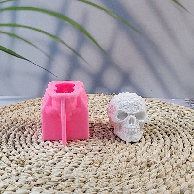 DIY Food Grade Skull Candle Silicone Molds PW-WG93F69-01-1