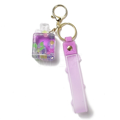 Perfume Bottle Acrylic Pendant Keychain Decoration KEYC-D018-08-1