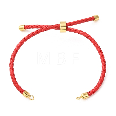 Adjustable Round Braided Microfiber Leather Cord Bracelet Making LS-KK-CBAC260-01G-29-1