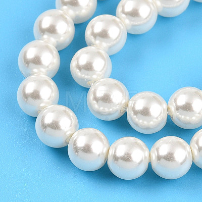 Baking Painted Pearlized Glass Pearl Bead Strands HY-N002-5mm-A11-1