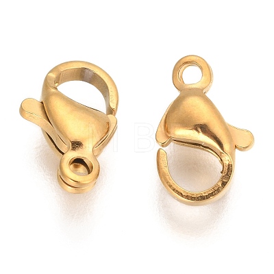 304 Stainless Steel Lobster Claw Clasps STAS-T040-PJ212-10-1