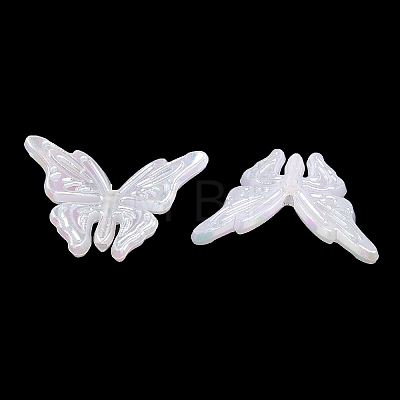 Plating Opaque Acrylic Imitation Shell Beads OACR-P039-02A-1