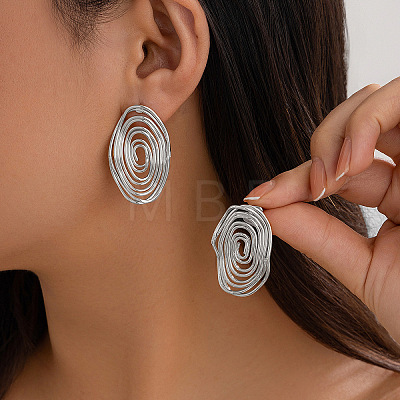 Alloy Stud Earrings FS-WG99CF6-06-1
