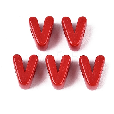 Opaque Acrylic European Beads OACR-M027-01V-09-1