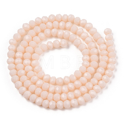 Opaque Solid Color Glass Beads Strands EGLA-A034-P4mm-D17-1