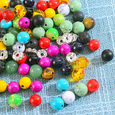 Natural & Synthetic Mixed Stone Beads Kit for DIY Jewelry Making Finding Kit DIY-SZ0005-88-1