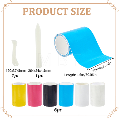6 Rolls 6 Colors TPU Inflatable Patch Repair Tape DIY-DR0007-73-1