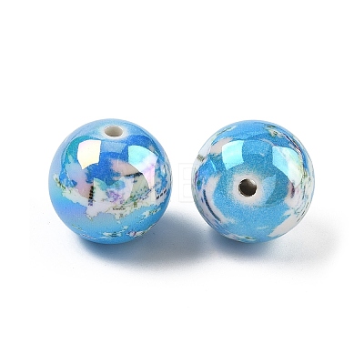 Printing & UV Plating Opaque Acrylic Beads OACR-Z035-05-1
