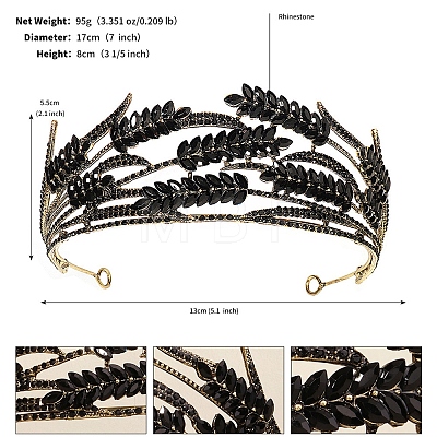 Alloy Rhinestone Hair Bands  for Woman Girls PW-WGA69DD-22-1