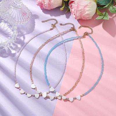 Glass Beads Necklaces NJEW-JN04723-1