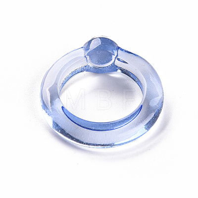 Transparent Acrylic Finger Rings X-RJEW-T010-07-1