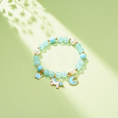 Acrylic Imitation Pearl Stretch Bracelet BJEW-JB08448-02-1