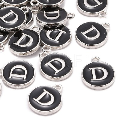 Platinum Plated Alloy Charms LS-ENAM-S118-02D-P-1