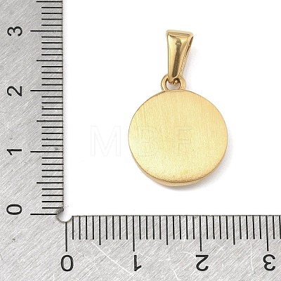 Textured 304 Stainless Steel Pendants STAS-A140-02G-5-1
