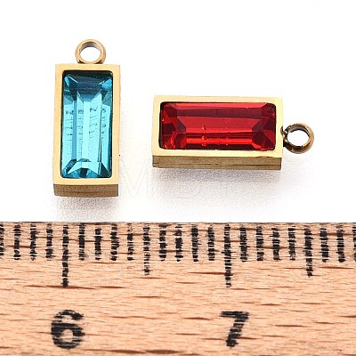 304 Stainless Steel Glass Charms STAS-N110-20G-1