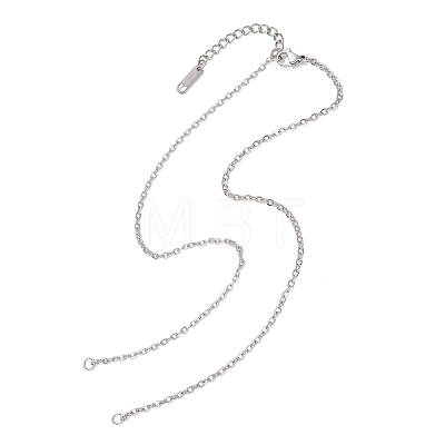 2MM 304 Stainless Steel Cable Chain Necklace Making AJEW-JB01465-03-1