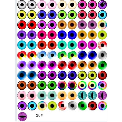 Printed Transparent Glass Cabochons GL-CBAA22A-15-1