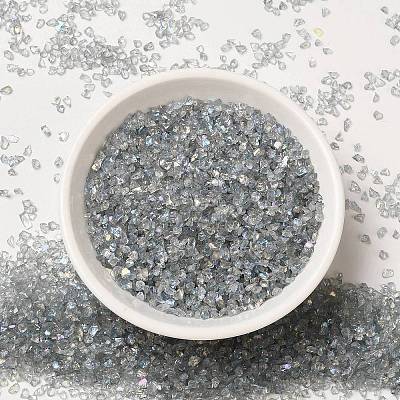 Transparent Electroplate Crushed Glass Craft GLAA-F123-06-1