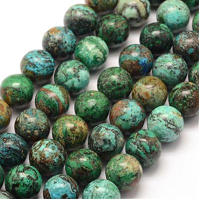 Natural Chrysocolla Beads Strands G-E363-01-10mm-1