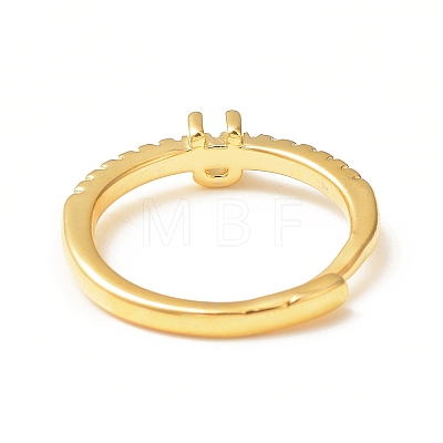 Clear Cubic Zirconia Initial Letter Adjustable Ring RJEW-C052-01G-U-1