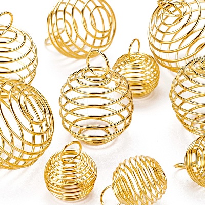 30Pcs 3 Style Round Iron Wire Pendants IFIN-YW0001-25-1