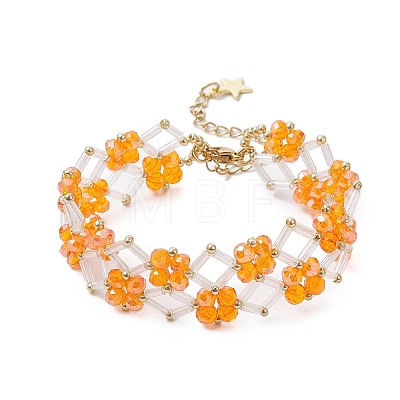 Handmade Glass Seed Beaded Bracelets for Women BJEW-MZ00124-02-1