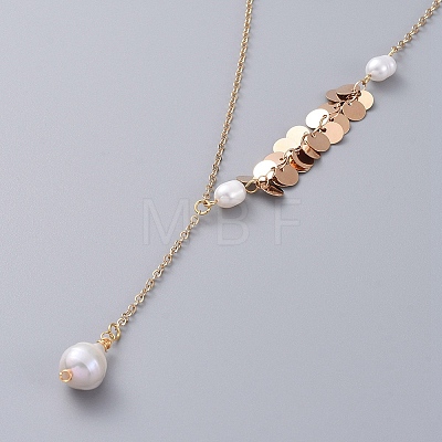 (Jewelry Parties Factory Sale)Single Pearl Pendant Necklaces NJEW-JN02710-01-1