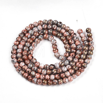Baking Paint Glass Beads Strands X-DGLA-N003-6mm-B05-1