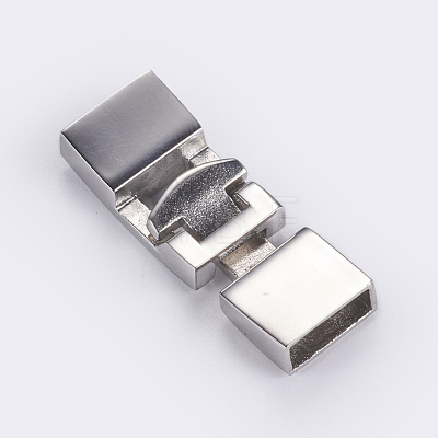 304 Stainless Steel Snap Lock Clasps STAS-G163-05P-1
