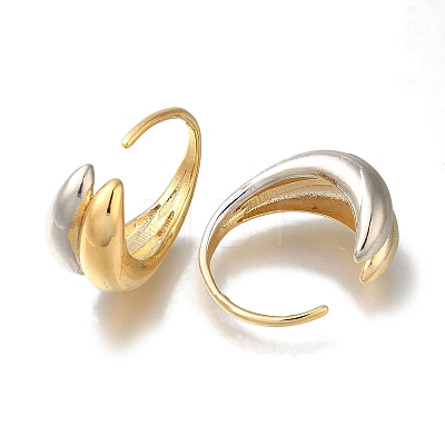 Rack Plating Brass Cuff Earring EJEW-C101-13GP-1