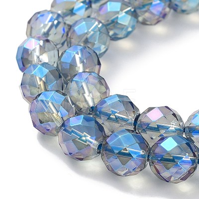 Electroplated Synthetic Quartz Crystal Beads Strands G-Z038-A02-03FR-1-1
