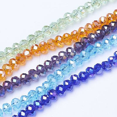 Electroplate Glass Beads Strands EGLA-A044-T3mm-B-M-1