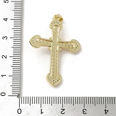 Brass Pave Shell Pendants KK-I708-17A-G-1