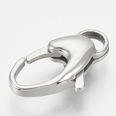 304 Stainless Steel Lobster Claw Clasps X-STAS-T033-19-1