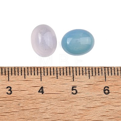 Natural Blue Agate Cabochons G-G350-06B-1