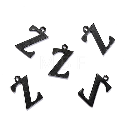 304 Stainless Steel Alphabet Charms STAS-H122-Z-EB-1