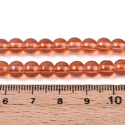 Baking Paint Glass Beads Strands X-DGLA-Q023-6mm-DB28-1