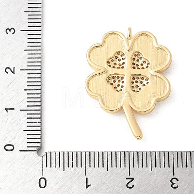 Brass Micro Pave Cubic Zirconia Pendants KK-U053-25G-03-1