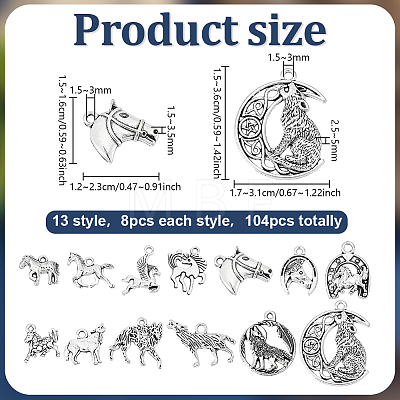 112Pcs Tibetan Style Alloy Pendants FIND-PH0062-11-1