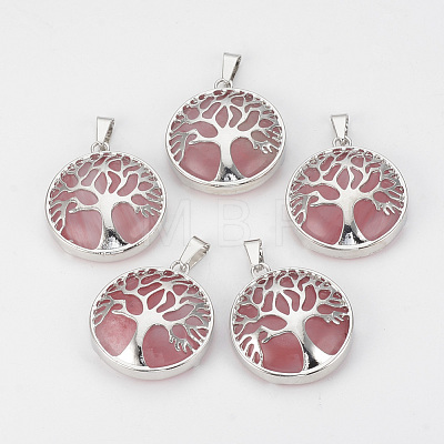 Watermelon Stone Glass Pendants G-S292-10K-P-1