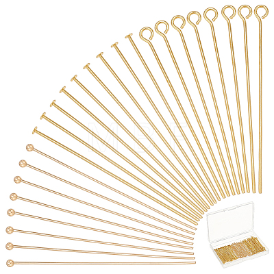 300Pcs 3 Styles Brass Flat Head Pins KK-ME0002-86-1