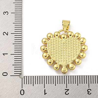 Rack Plating Brass Pave Natural Shell Pendants KK-G513-30G-1