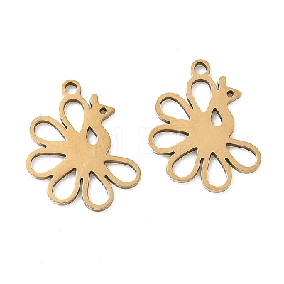 201 Stainless Steel Pendants STAS-F337-08G-1