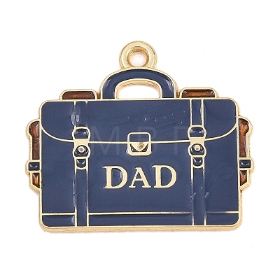 Father's Day Alloy Enamel Pendants FIND-E054-05C-1