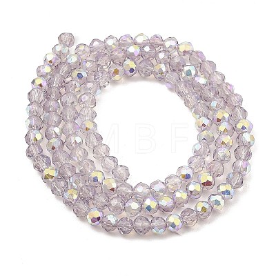 Baking Painted Transparent Glass Beads Strands DGLA-A034-J4mm-B03-1