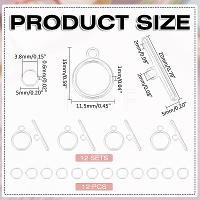 12Pcs Eco-friendly Brass Toggle Clasps KK-ME0002-30-1