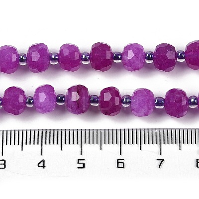 Natural Dyed White Jade Beads Strands G-H057-A20-03-1