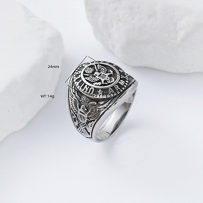 304 Stainless Steel US Military Army Finger Rings for Men YQ5798-6-1