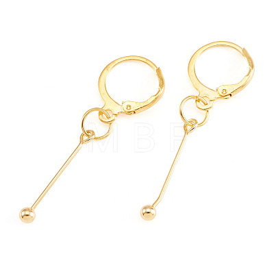 Brass Leverback Earring Findings EJEW-TAC00036-1