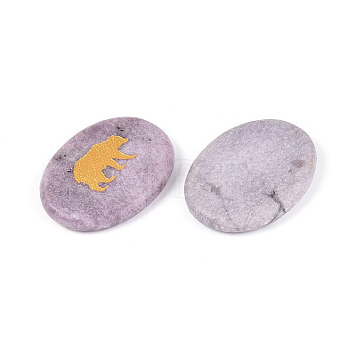 Natural Lepidolite Cabochons G-T143-28I-1